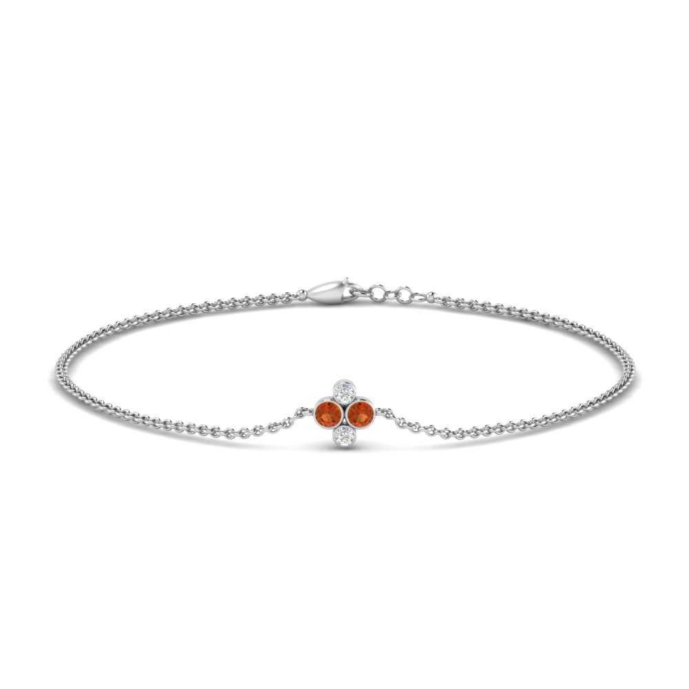 chain-four-daimond-stacking-bracelet-with-orange-sapphire-in-FDBRC9628GSAORANGLE2-NL-WG