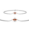 Load image into Gallery viewer, chain-four-daimond-stacking-bracelet-with-orange-sapphire-in-FDBRC9628GSAORANGLE2-NL-WG