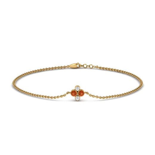 chain-four-daimond-stacking-bracelet-with-orange-sapphire-in-FDBRC9628GSAORANGLE2-NL-YG