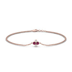 Load image into Gallery viewer, chain-four-daimond-stacking-bracelet-with-pink-sapphire-in-FDBRC9628GSADRPIANGLE2-NL-RG

