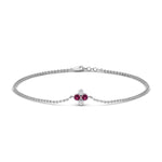 Load image into Gallery viewer, chain-four-daimond-stacking-bracelet-with-pink-sapphire-in-FDBRC9628GSADRPIANGLE2-NL-WG
