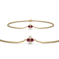 Thumbnail 23 - chain-four-daimond-stacking-bracelet-with-pink-sapphire-in-FDBRC9628GSADRPIANGLE2-NL-YG
