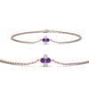 Load image into Gallery viewer, chain-four-daimond-stacking-bracelet-with-purple-topaz-in-FDBRC9628GVITOANGLE2-NL-RG