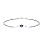 Load image into Gallery viewer, chain-four-daimond-stacking-bracelet-with-purple-topaz-in-FDBRC9628GVITOANGLE2-NL-WG
