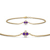 Load image into Gallery viewer, chain-four-daimond-stacking-bracelet-with-purple-topaz-in-FDBRC9628GVITOANGLE2-NL-YG