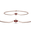 Thumbnail 35 - chain-four-daimond-stacking-bracelet-with-ruby-in-FDBRC9628GRUDRANGLE2-NL-RG