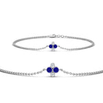 Load image into Gallery viewer, chain-four-daimond-stacking-bracelet-with-sapphire-in-FDBRC9628GSABLANGLE2-NL-WG

