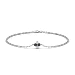 Load image into Gallery viewer, chain-four-stacking-bracelet-with-black-diamond-in-FDBRC9628GBLACKANGLE2-NL-WG
