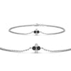 Load image into Gallery viewer, chain-four-stacking-bracelet-with-black-diamond-in-FDBRC9628GBLACKANGLE2-NL-WG