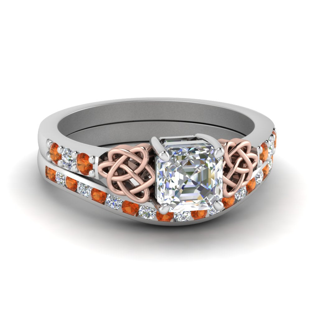 channel-band-asscher-cut-diamond-celtic-bridal-set-with-orange-sapphire-in-white-gold-FDENS2255B2ASGSAOR-NL-WG
