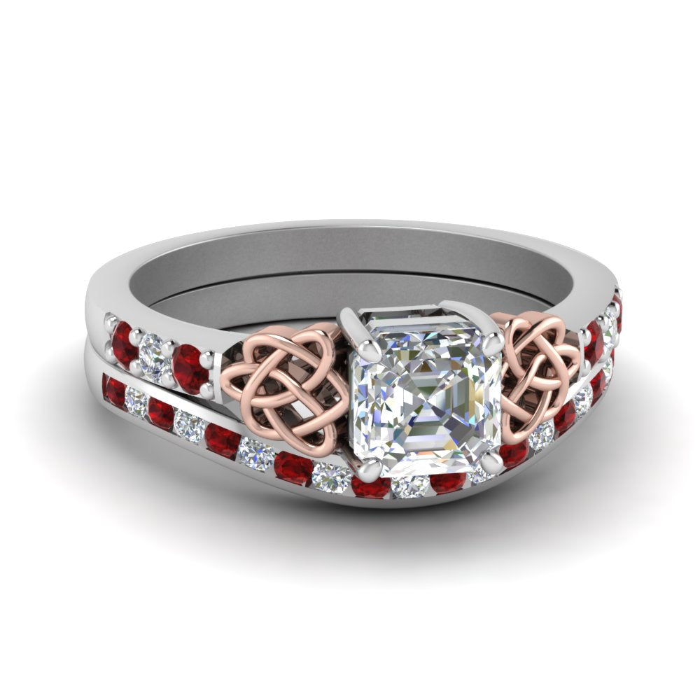 channel-band-asscher-cut-diamond-celtic-bridal-set-with-ruby-in-white-gold-FDENS2255B2ASGRUDR-NL-WG
