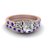 Load image into Gallery viewer, channel-band-asscher-cut-diamond-celtic-bridal-set-with-sapphire-in-rose-gold-FDENS2255B2ASGSABL-NL-RG_471df99a-f7a0-4790-99b9-9f80146670cc?v=1756980453
