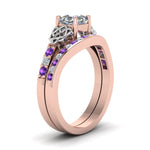 Load image into Gallery viewer, channel-band-asscher-cut-diamond-celtic-bridal-set-with-violet-topaz-in-rose-gold-FDENS2255B2ASGVITOANGLE2-NL-RG_a6b556c4-db23-4c55-afd1-fdad33241457?v=1756980452
