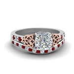 Load image into Gallery viewer, channel-band-cushion-cut-diamond-celtic-bridal-set-with-ruby-in-white-gold-FDENS2255B2CUGRUDR-NL-WG_e1fd9ea4-6ba2-4fb9-8d3e-467eb9cb4efc?v=1756980463
