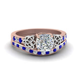 Load image into Gallery viewer, channel-band-cushion-cut-diamond-celtic-bridal-set-with-sapphire-in-rose-gold-FDENS2255B2CUGSABL-NL-RG_d45d6962-65f8-4858-96f6-144644afd72a?v=1756980463
