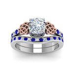 Load image into Gallery viewer, channel-band-cushion-cut-diamond-celtic-bridal-set-with-sapphire-in-white-gold-FDENS2255B2CUGSABLANGLE5-NL-WG_66e8bf63-6fa3-46b8-92ab-b1a929103881?v=1756980463
