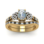 Load image into Gallery viewer, channel-band-emerald-cut-celtic-bridal-set-with-black-diamond-in-yellow-gold-FDENS2255B2EMGBLACKANGLE5-NL-YG_68293805-c14e-41ec-9efa-c23b8e885c20?v=1756980475
