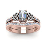 Load image into Gallery viewer, channel-band-emerald-cut-diamond-celtic-bridal-set-in-rose-gold-FDENS2255B2EMANGLE5-NL-RG_65e1c83c-4536-4947-9e1a-8581e6c41284?v=1756980474
