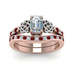 Load image into Gallery viewer, channel-band-emerald-cut-diamond-celtic-bridal-set-with-ruby-in-rose-gold-FDENS2255B2EMGRUDRANGLE5-NL-RG_0f028efb-ded4-460c-823c-0d30dc759b57?v=1756980474
