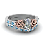 Load image into Gallery viewer, channel-band-marquise-cut-diamond-celtic-bridal-set-with-blue-topaz-in-white-gold-FDENS2255B2MQGICBLTO-NL-WG_e9dae0c1-9a85-4f59-85b8-fe8432b96efb?v=1756980487
