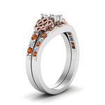 Load image into Gallery viewer, channel-band-marquise-cut-diamond-celtic-bridal-set-with-orange-sapphire-in-white-gold-FDENS2255B2MQGSAORANGLE2-NL-WG_b3660749-c16f-45fc-a2d1-b8a7c3094310?v=1756980487
