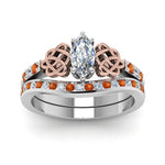 Load image into Gallery viewer, channel-band-marquise-cut-diamond-celtic-bridal-set-with-orange-sapphire-in-white-gold-FDENS2255B2MQGSAORANGLE5-NL-WG_7c99c170-2098-4f80-95c5-e57c38751616?v=1756980487
