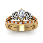 Load image into Gallery viewer, channel-band-marquise-cut-diamond-celtic-bridal-set-with-orange-sapphire-in-yellow-gold-FDENS2255B2MQGSAORANGLE5-NL-YG_5f8ad16e-4667-4151-b374-6d9f85f0e682?v=1756980487

