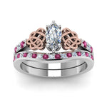 Load image into Gallery viewer, channel-band-marquise-cut-diamond-celtic-bridal-set-with-pink-sapphire-in-white-gold-FDENS2255B2MQGSADRPIANGLE5-NL-WG_3fc977ed-b9c4-4eaf-b552-d74cba03ea4a?v=1756980486
