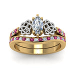 Load image into Gallery viewer, channel-band-marquise-cut-diamond-celtic-bridal-set-with-pink-sapphire-in-yellow-gold-FDENS2255B2MQGSADRPIANGLE5-NL-YG_c987d80b-ad08-4bd4-ad22-3cf41da9aa3d?v=1756980487
