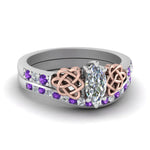 Load image into Gallery viewer, channel-band-marquise-cut-diamond-celtic-bridal-set-with-violet-topaz-in-white-gold-FDENS2255B2MQGVITO-NL-WG_916d97af-31a0-4a74-abd7-62cf6e05a8a3?v=1756980487
