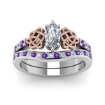 Load image into Gallery viewer, channel-band-marquise-cut-diamond-celtic-bridal-set-with-violet-topaz-in-white-gold-FDENS2255B2MQGVITOANGLE5-NL-WG_02b011ed-5305-4095-a45d-6c6ee7376ec3?v=1756980487

