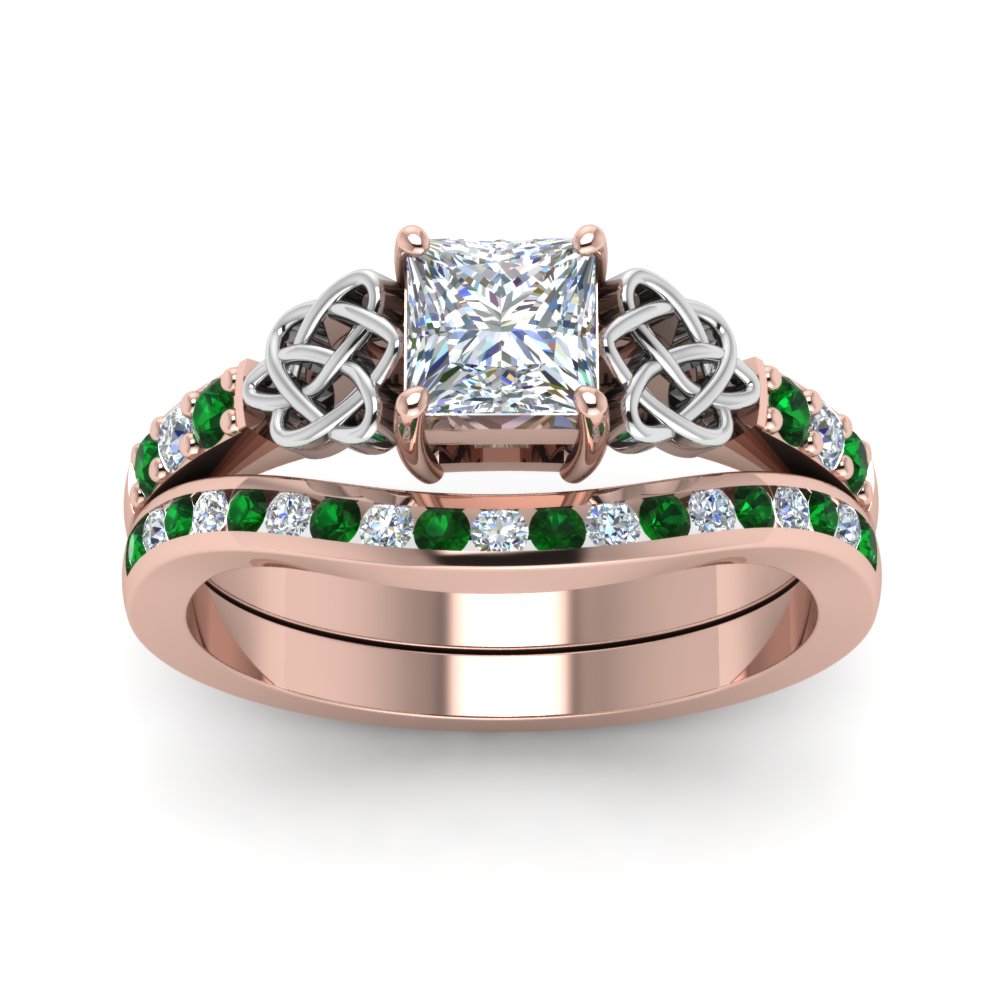 channel-band-princess-cut-diamond-celtic-bridal-set-with-emerald-in-rose-gold-FDENS2255B2PRGEMGRANGLE5-NL-RG?v=1756980497