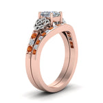 Load image into Gallery viewer, channel-band-princess-cut-diamond-celtic-bridal-set-with-orange-sapphire-in-rose-gold-FDENS2255B2PRGSAORANGLE2-NL-RG_a075e850-8b9b-4805-ac47-50eaa6127232?v=1756980496
