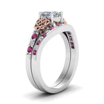 Load image into Gallery viewer, channel-band-princess-cut-diamond-celtic-bridal-set-with-pink-sapphire-in-white-gold-FDENS2255B2PRGSADRPIANGLE2-NL-WG_e9da0e9c-f2ef-4252-b228-bfafc4625334?v=1756980497
