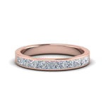 Load image into Gallery viewer, channel-princess-cut-diamond-wedding-band-1-carat-in-14K-rose-gold-FD8382-1.0CTB-NL-RG
