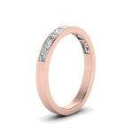 Load image into Gallery viewer, channel-princess-cut-diamond-wedding-band-1-carat-in-14K-rose-gold-FD8382-1.0CTBANGLE2-NL-RG
