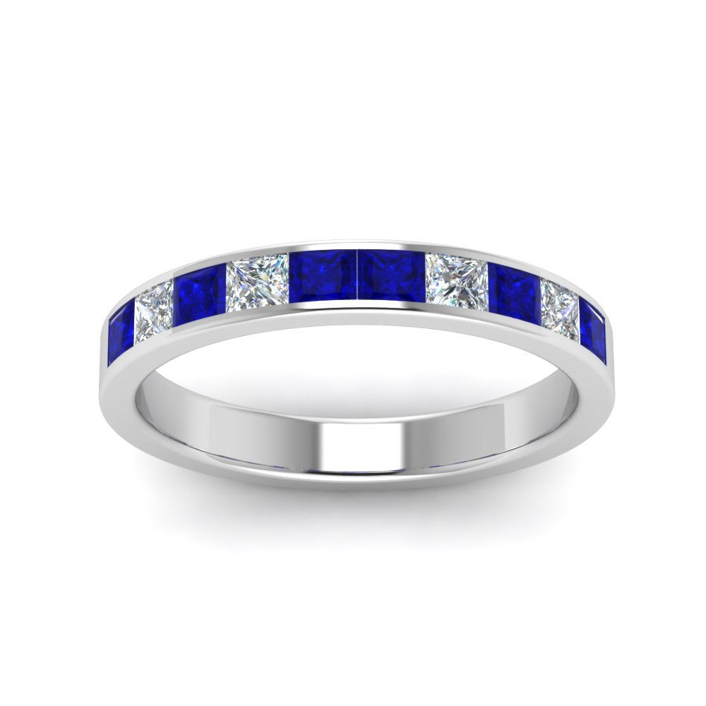 channel-princess-cut-diamond-wedding-band-1-carat-with-blue-sapphire-in-14K-white-gold-FD8382-1.0CTBGSABLANGLE5-NL-WG