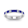 Thumbnail 30 - channel-princess-cut-diamond-wedding-band-1-carat-with-blue-sapphire-in-14K-white-gold-FD8382-1.0CTBGSABLANGLE5-NL-WG