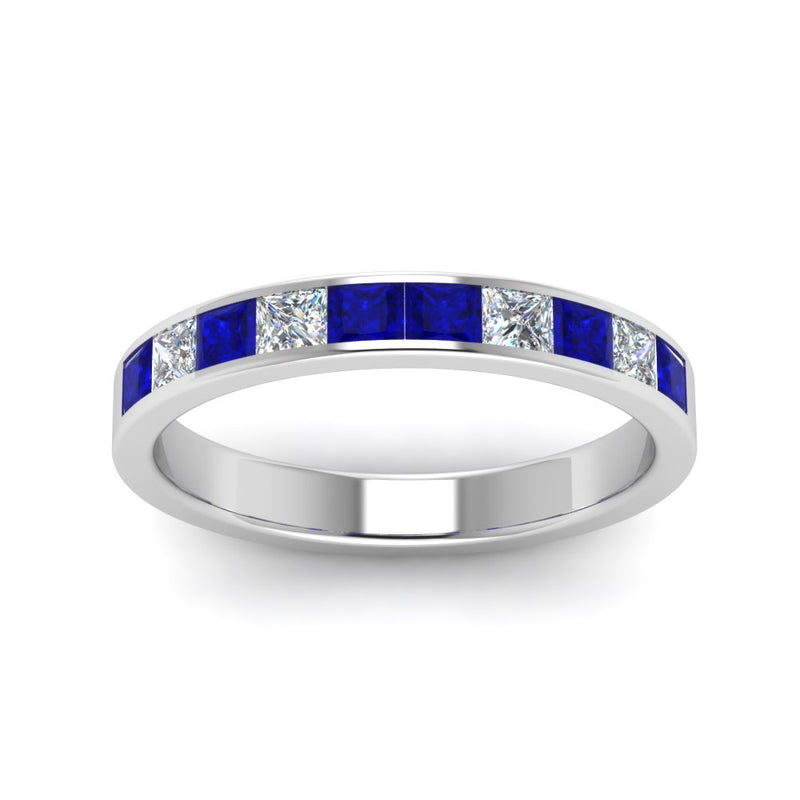 channel-princess-cut-diamond-wedding-band-1-carat-with-blue-sapphire-in-14K-white-gold-FD8382-1.0CTBGSABLANGLE5-NL-WG