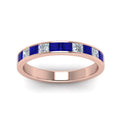 Thumbnail 68 - channel-princess-cut-diamond-wedding-band-1-carat-with-blue-sapphire-in-18K-rose-gold-FD8382-1.0CTBGSABLANGLE5-NL-RG