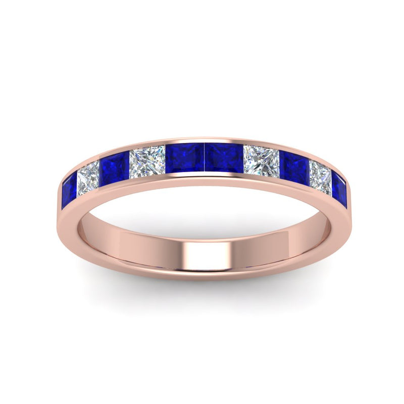 channel-princess-cut-diamond-wedding-band-1-carat-with-blue-sapphire-in-18K-rose-gold-FD8382-1.0CTBGSABLANGLE5-NL-RG