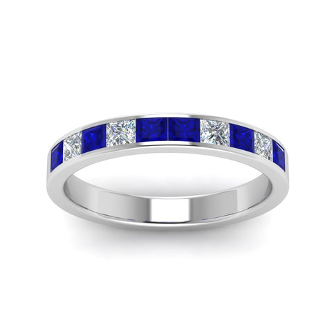 channel-princess-cut-diamond-wedding-band-1-carat-with-blue-sapphire-in-950-Platinum-FD8382-1.0CTBGSABLANGLE5-NL-WG
