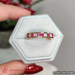 Load image into Gallery viewer, channel-princess-cut-diamond-wedding-band-1-carat-with-pink-sapphire-in-18k-yellow-gold-FD8382-1.00-CT-FANCY2-NL-YG
