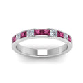 Thumbnail 130 - channel-princess-cut-diamond-wedding-band-1-carat-with-pink-sapphire-in-950-Platinum-FD8382-1.0CTBGSADRPIANGLE5-NL-WG