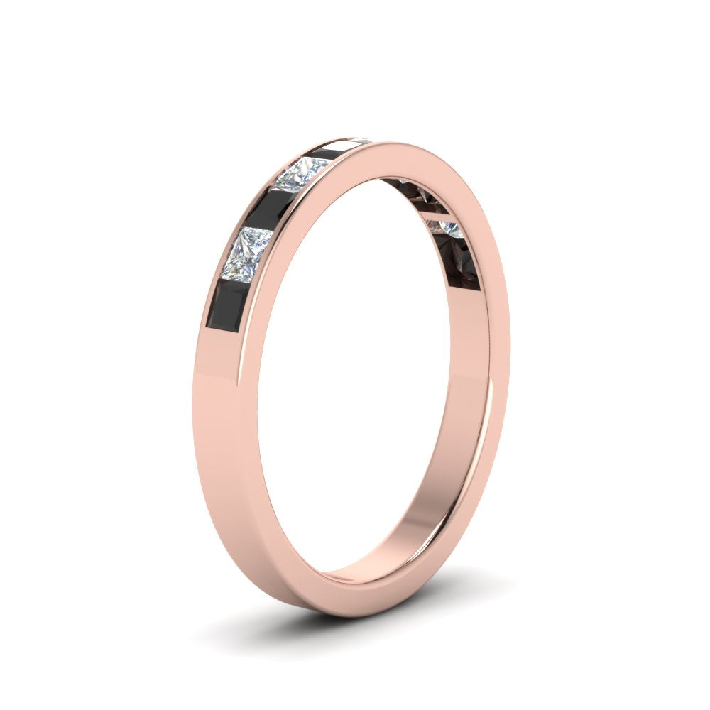 channel-princess-cut-wedding-band-1-carat-with-black-diamond-in-18K-rose-gold-FD8382-1.0CTBGBLACKANGLE2-NL-RG