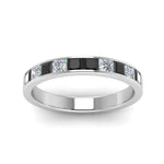 Load image into Gallery viewer, channel-princess-cut-wedding-band-1-carat-with-black-diamond-in-950-Platinum-FD8382-1.0CTBGBLACKANGLE5-NL-WG
