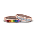 Thumbnail 5 - Channel Rainbow With Diamond Band For Lesbian