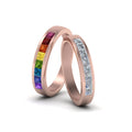 Thumbnail 6 - Channel Rainbow With Diamond Band For Lesbian