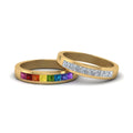 Thumbnail 1 - Channel Rainbow With Diamond Band For Lesbian