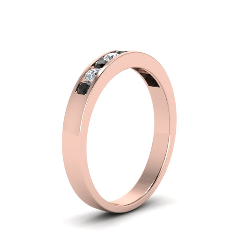 Channel 9 Stone Mens Wedding Ring